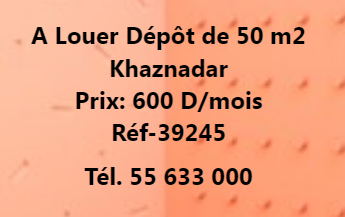 Le Bardo Khaznadar Location Surfaces Depot 50 m2