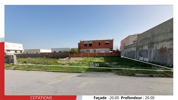 Hammam Chatt Borj Cedria Terrain Terrain nu Terrain de 400m2  470 d le m2