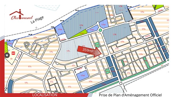 Hammam Chatt Borj Cedria Terrain Terrain nu Terrain de 359 m2  550 tnd le m2