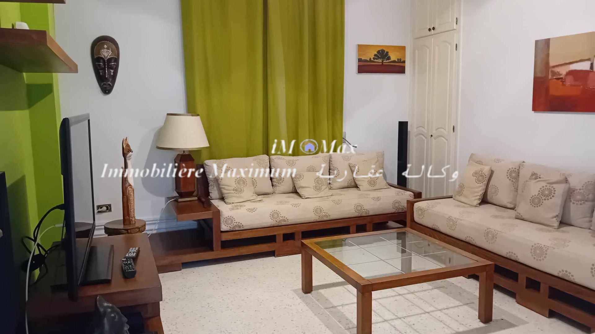 La Marsa Cite El Khalil Location Appart. 5 pices+ Etage meubl  la marsa el khalil