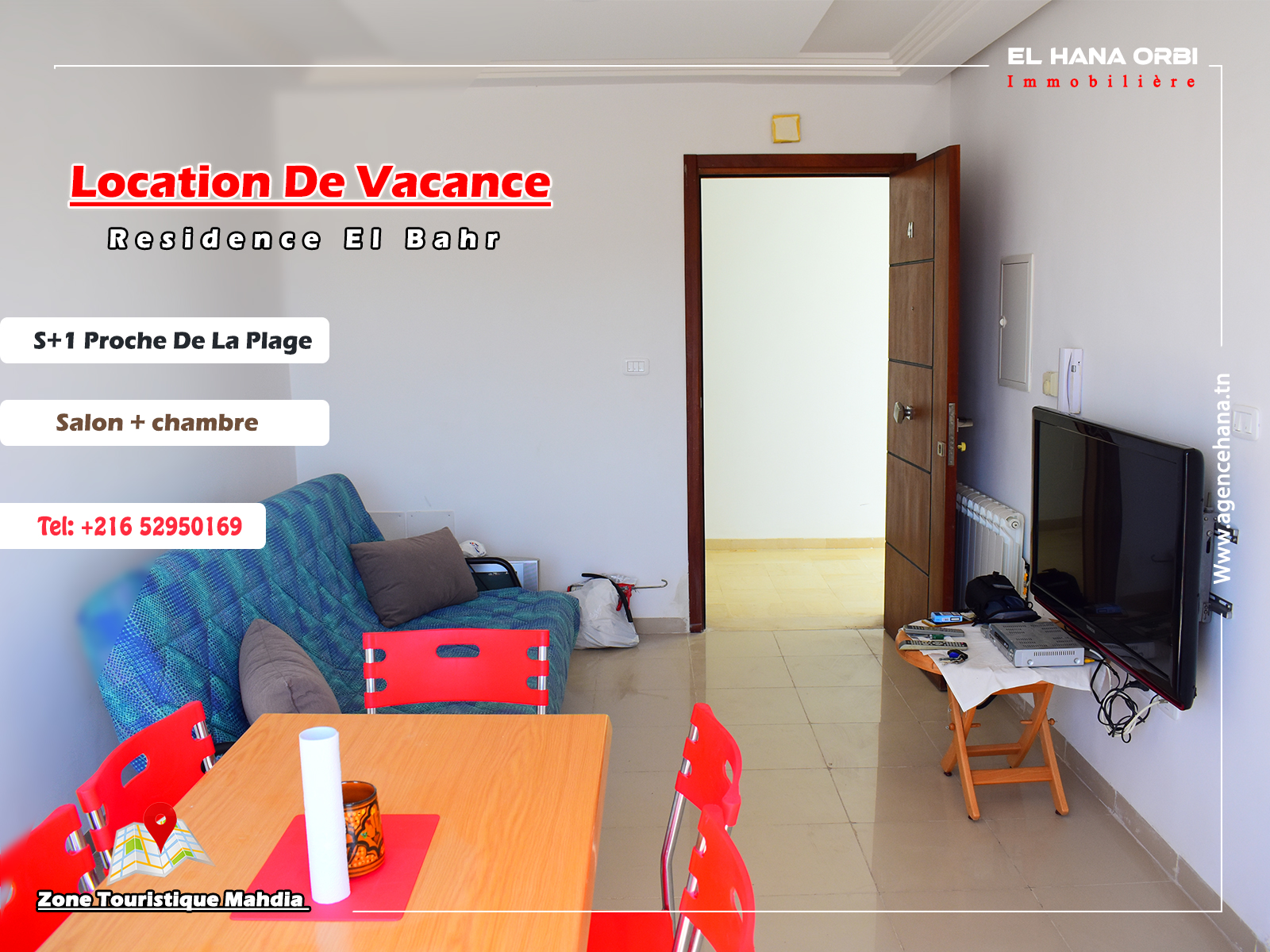 Mahdia Mahdia Location vacances Appart. 1 pice App s1 rz el bahr pour vacance estivale