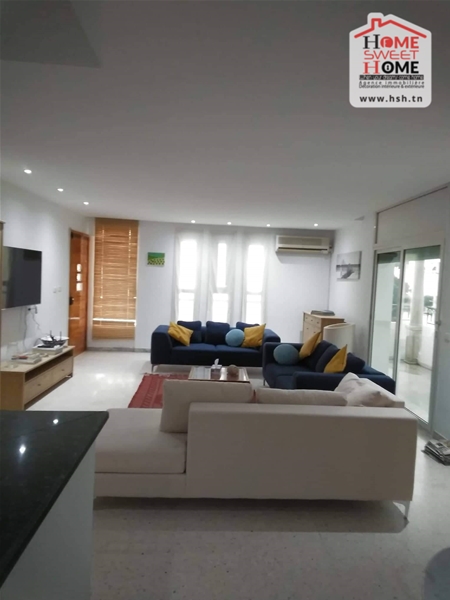 La Marsa Marsa Ennassim Location Appart. 2 pices Duplex amance meubl  la marsa