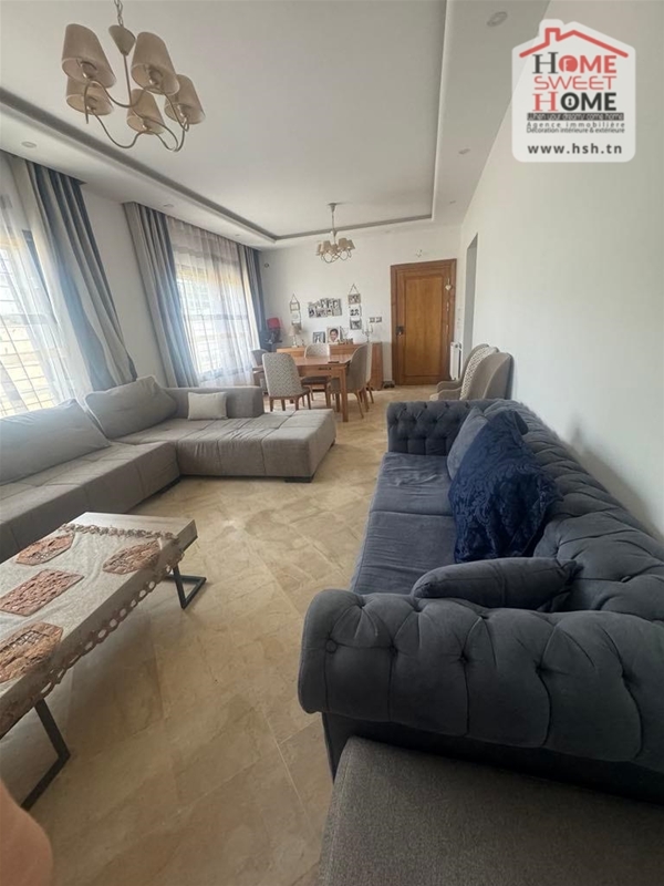 La Marsa Cite Erriadh Location Appart. 4 pices Rdc de villa alma meubl  la marsa erriadh