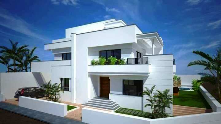 Sousse Jaouhara Khezama Ouest Vente Maisons Villa style triplex en cours de finitions  khzema