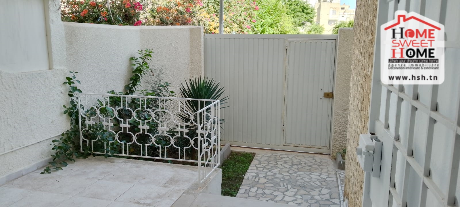 La Marsa Cite Erriadh Location Appart. 4 pices Rdc de villa s3 la rioja  la marsa