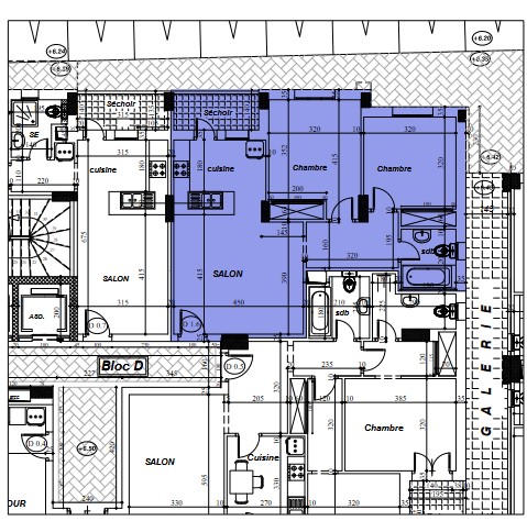 La Marsa El Aouina Vente Appart. 3 pices Apprt s2 encours de construction    laouina