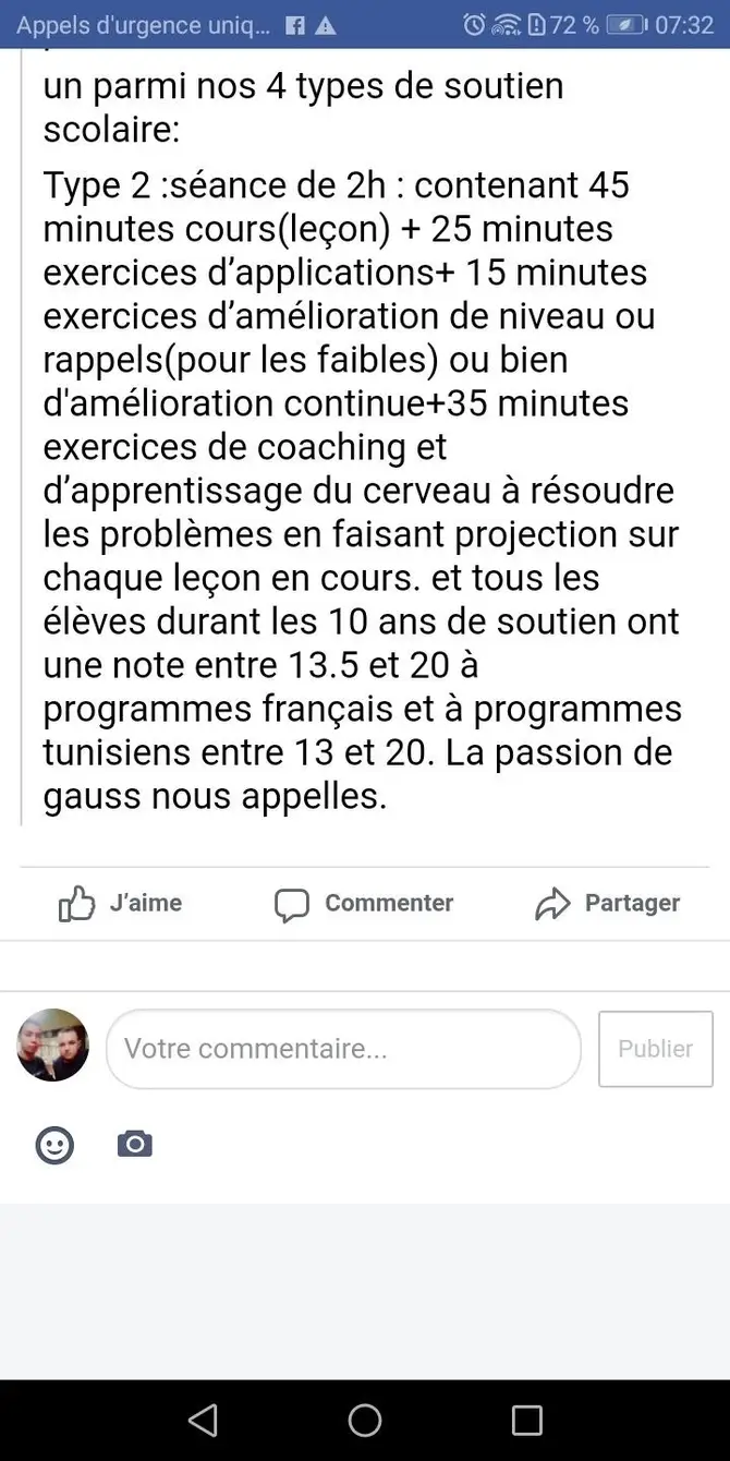 Ain Zaghouan Ain Zaghouan A domicile Autre Soutien maths le num 1 mondial avec un expert