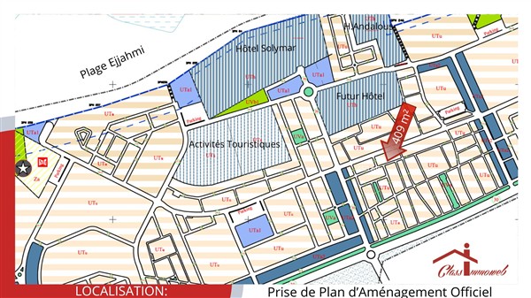 Soliman Soliman Terrain Terrain nu Terrain de 409 m2  560 tnd le m2