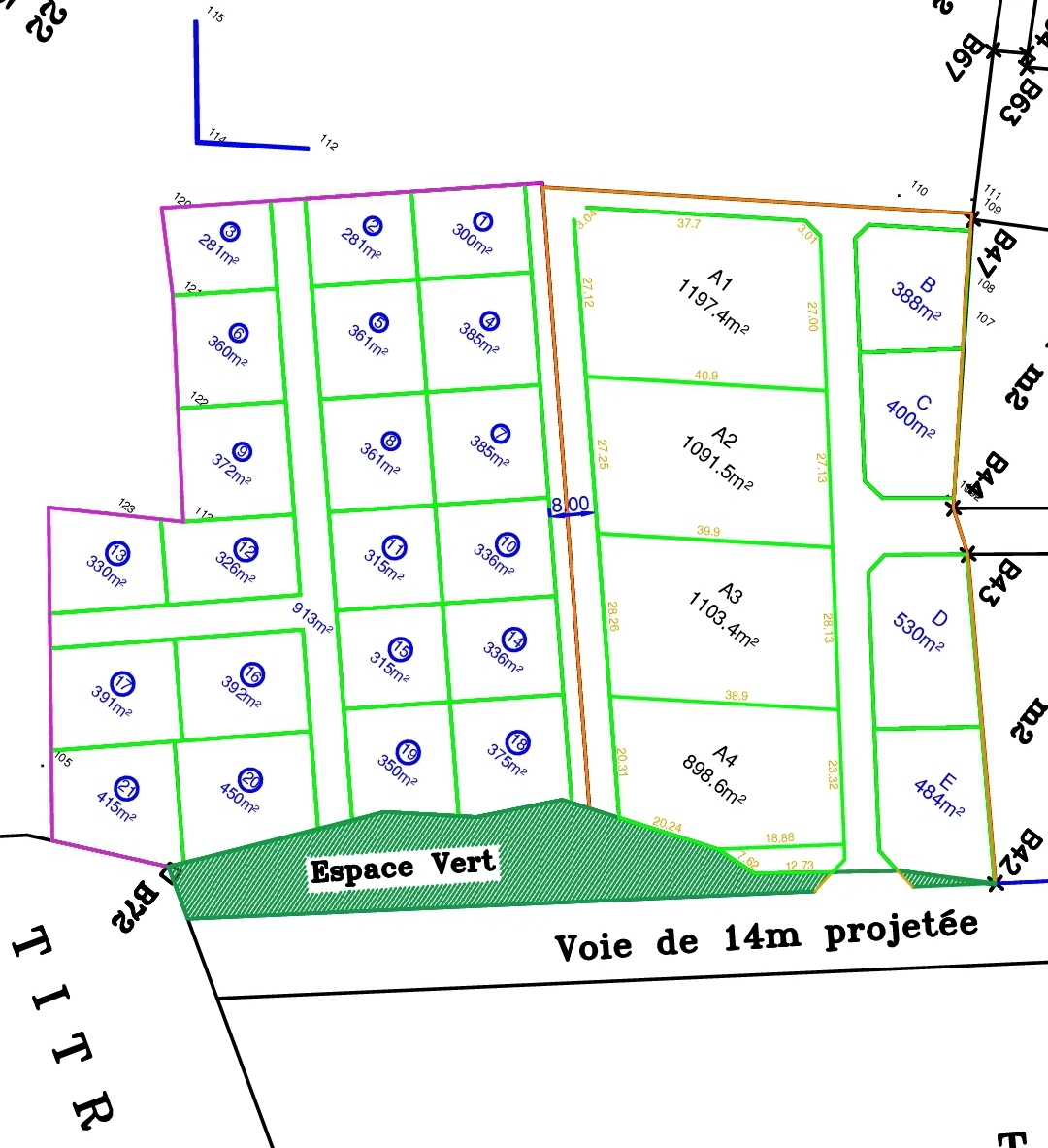 Mnihla Jardins d'el Menzah Terrain Terrain nu Lotissement a jardins 3 a jardin del menzah 3