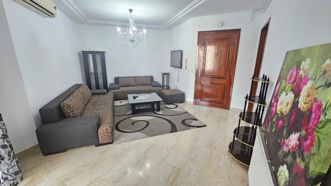 La Marsa El Aouina Location Appart. 3 pices Appt s2 vide ou meubl de 110m2  l'aouina