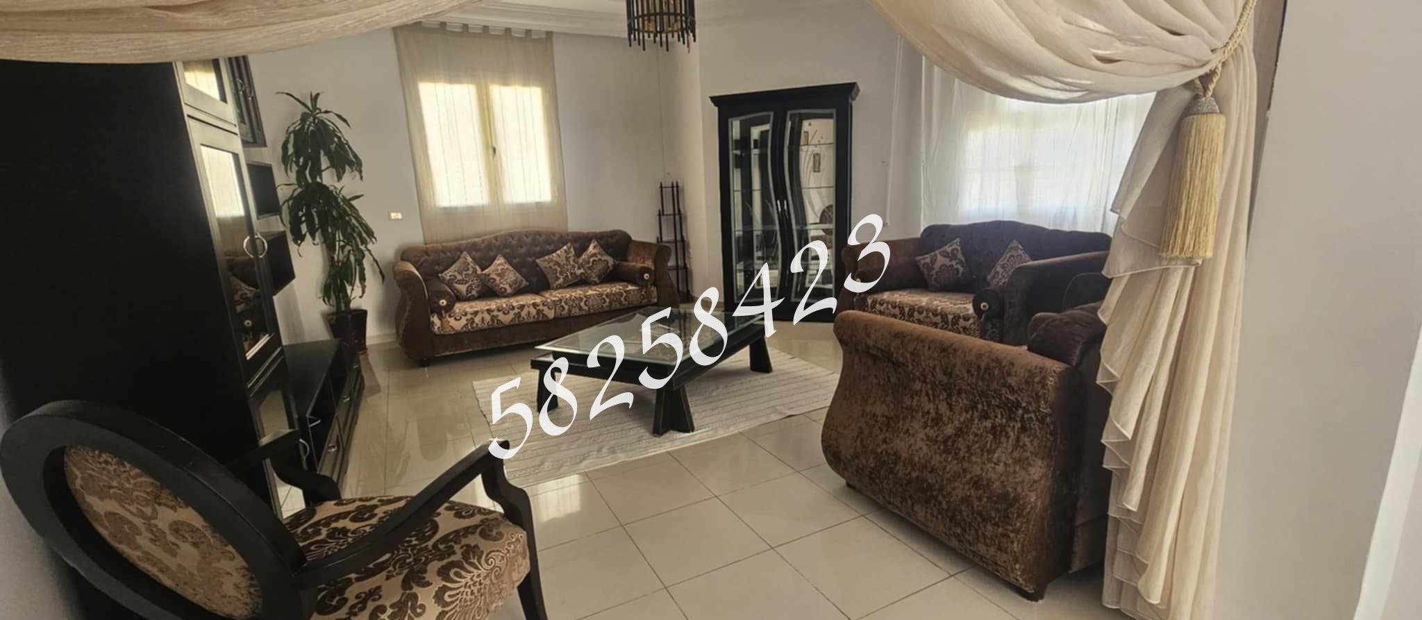 La Marsa El Aouina Location Appart. 5 pices+ S plus 4 meuble el aouina  tel 58258423 fb6959