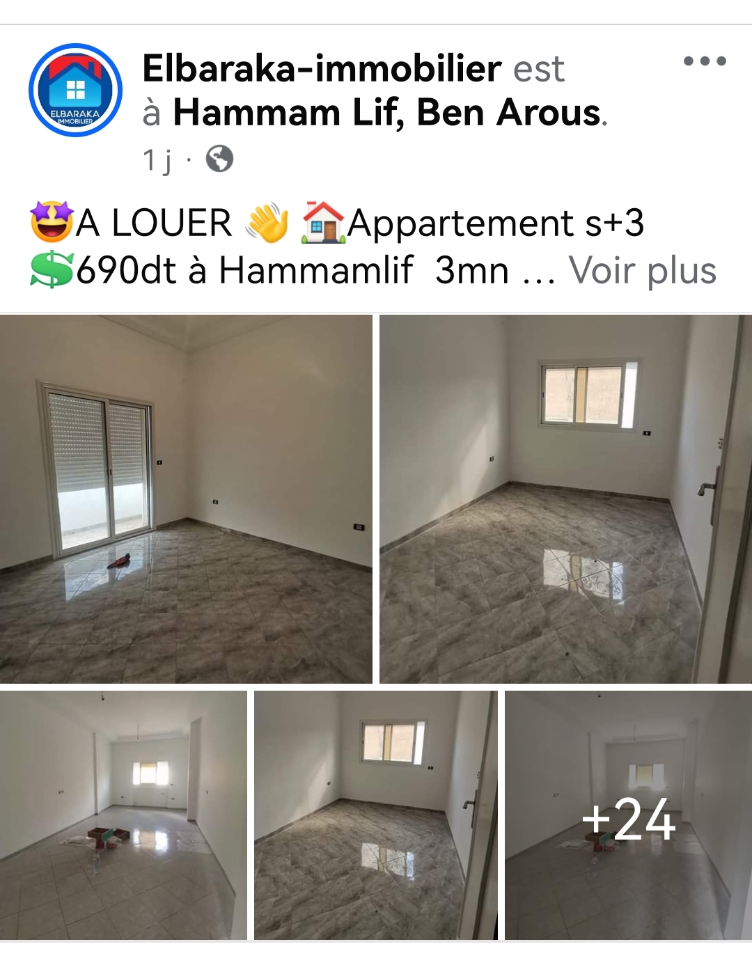 Hammam Lif Hammam Lif Location Appart. 4 pices Appartement s3 a hammam lif  690dt