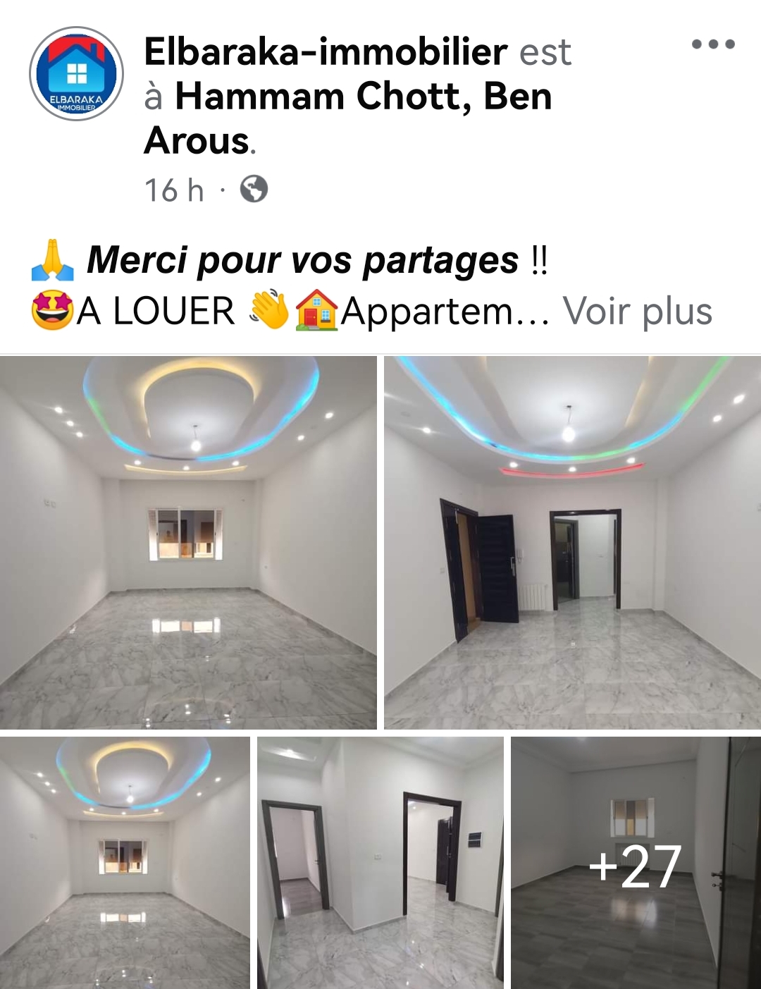 Hammam Chatt Hammam Chatt Location Appart. 4 pices Appartement s3 htsa hammam chatt