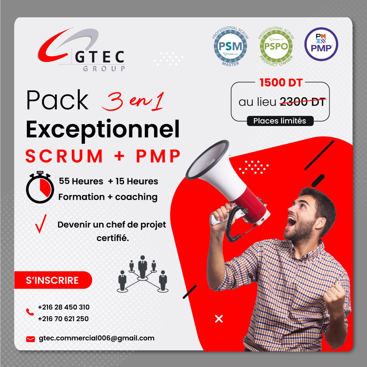 Ariana Ville Cite Ennasr 2 En groupe Autre Pack formation scrum et pmp