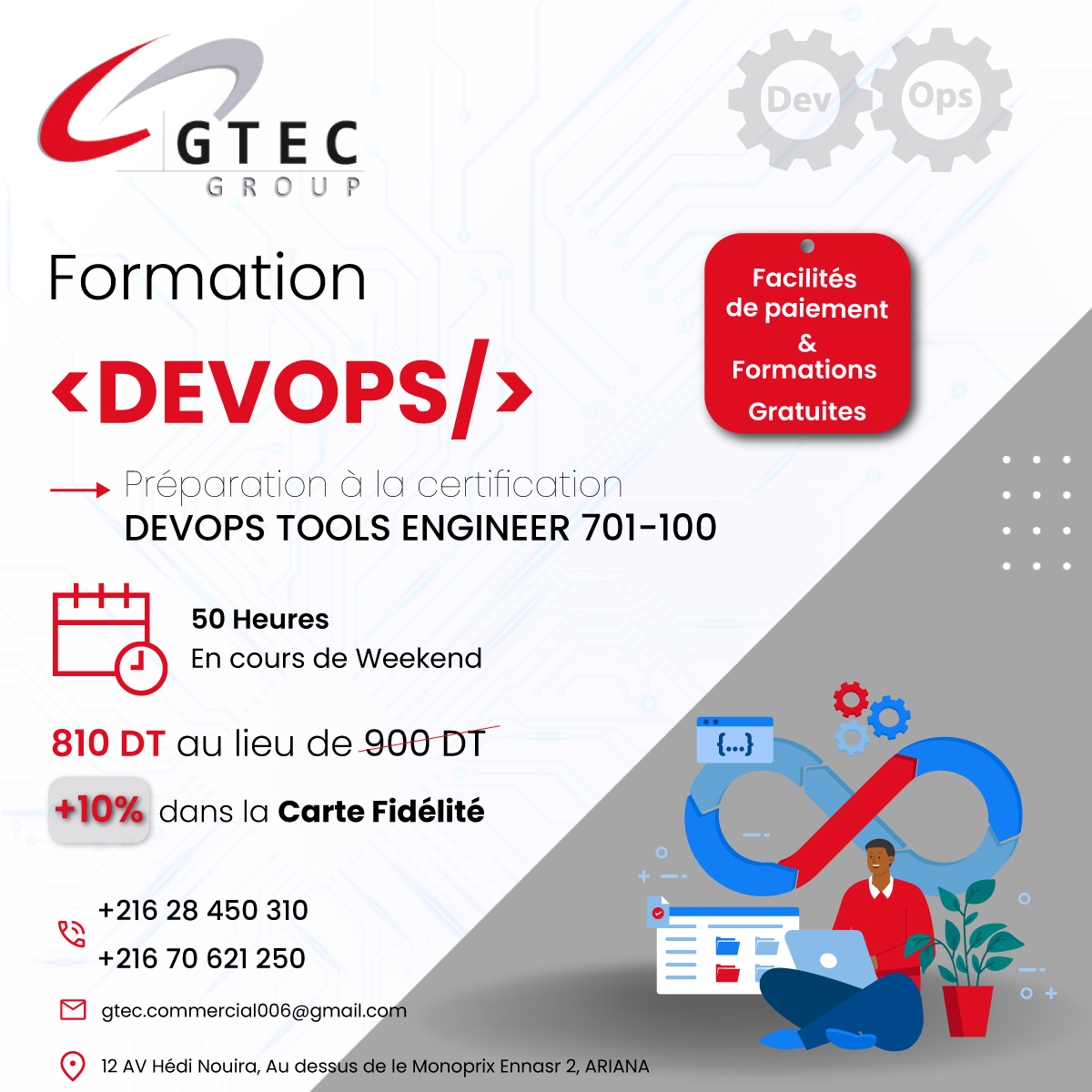 Ariana Ville Cite Ennasr 2 En groupe Autre Formation en devops