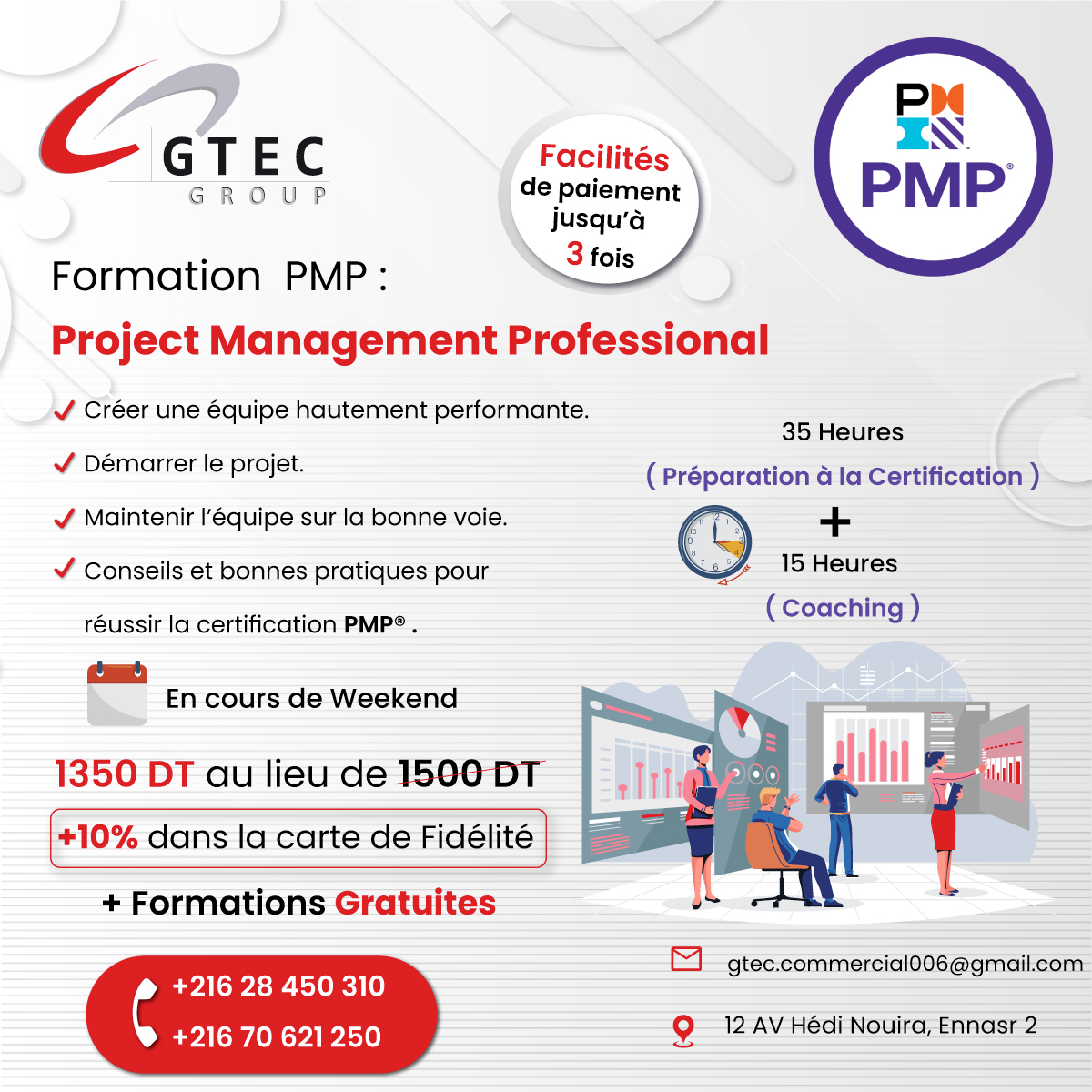 Ariana Ville Cite Ennasr 2 En groupe Autre Formation certifie en pmp