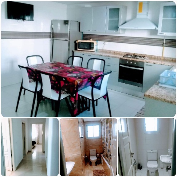 La Marsa El Aouina Location Appart. 5 pices+ Particulier l s4 meubl proche lac2 pr tranger