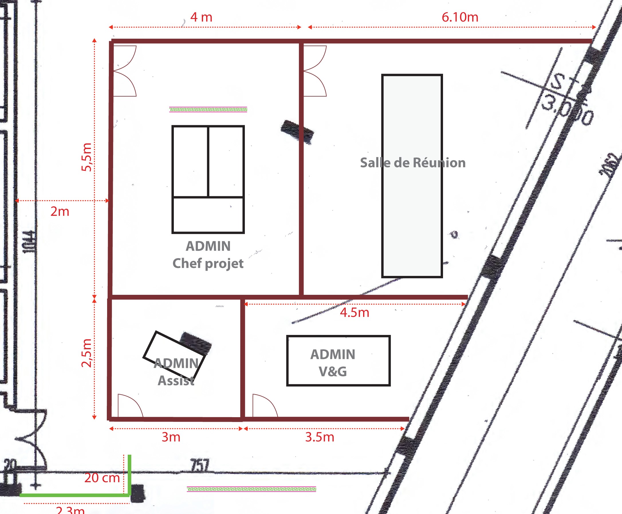 Cite El Khadra Cite Jardins Autre Autre Sparation en aluminium et verre 4 box