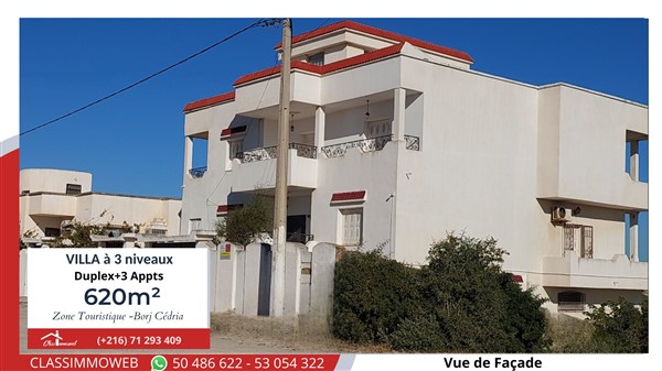 Hammam Chatt Borj Cedria Vente Maisons Duplex et 3 appart couvrant 620 m2 pour 650 md