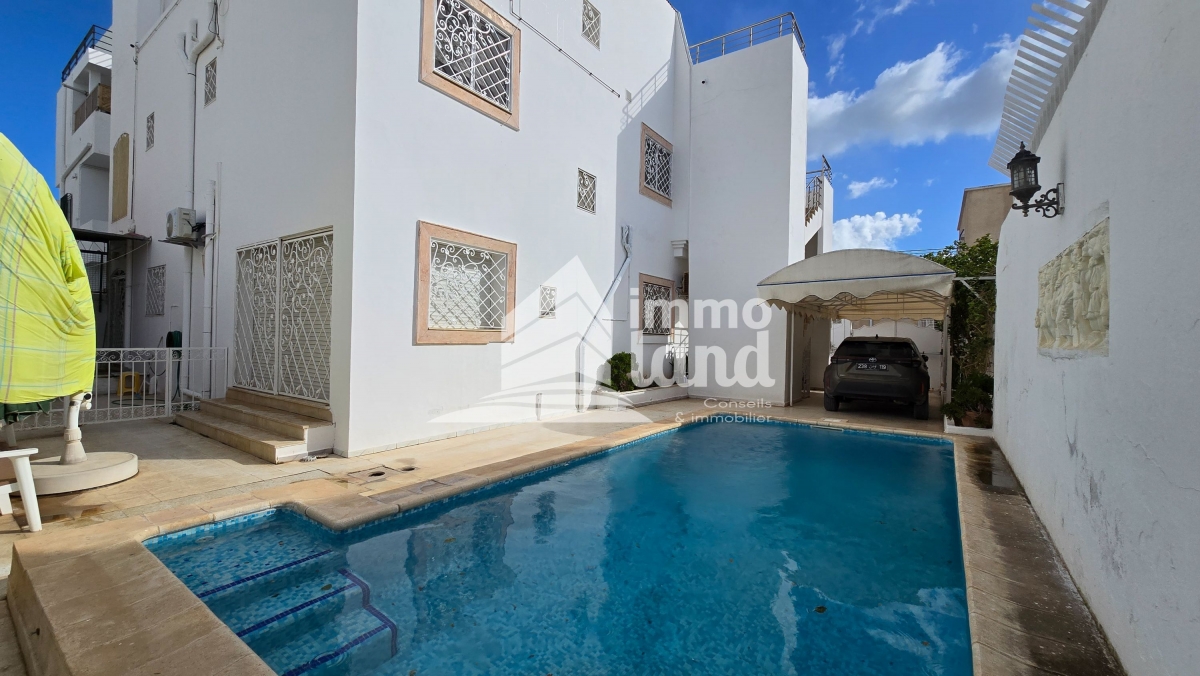 La Marsa Cite Erriadh Location Maisons Villa s3 meubl avec piscine  la marsa