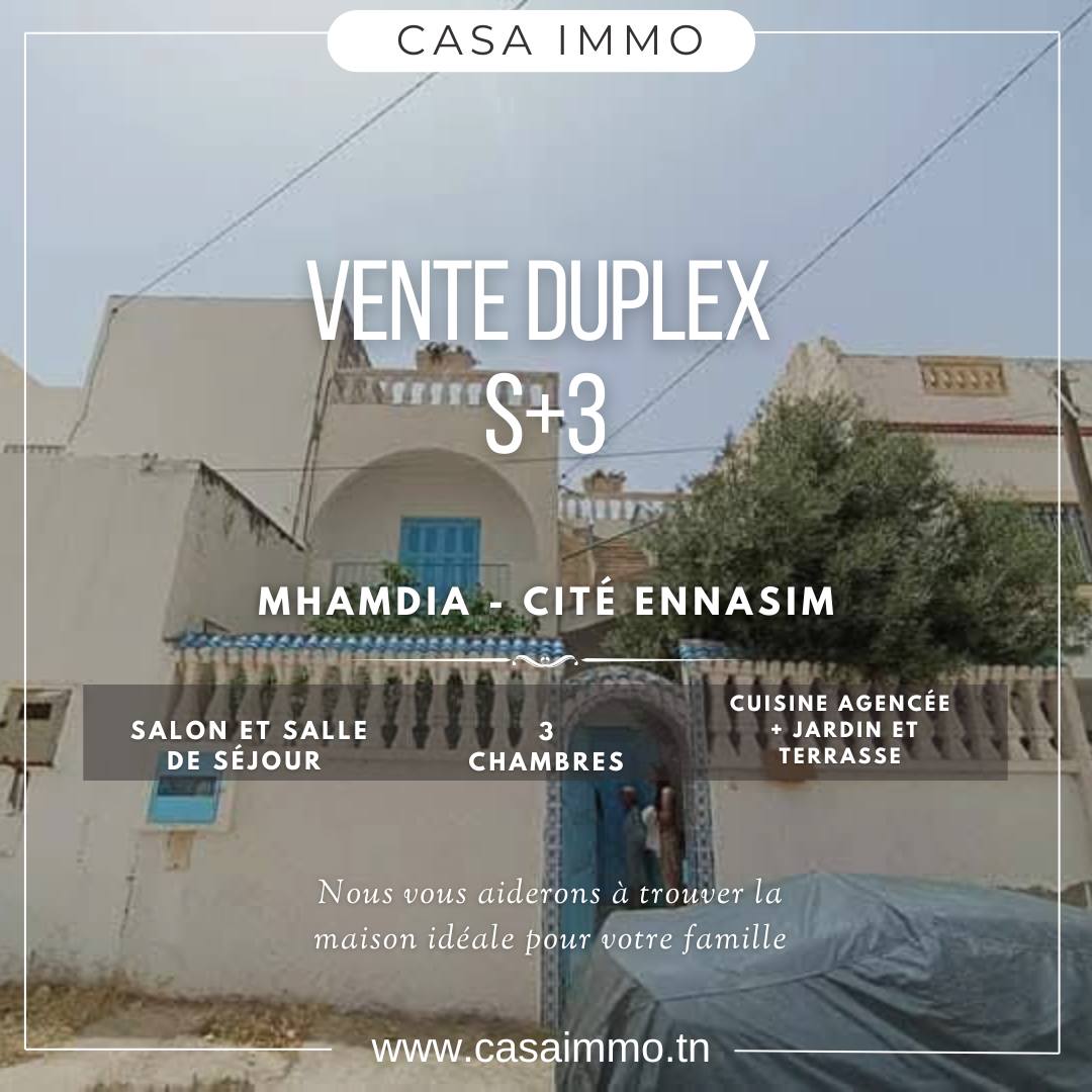 Mohamadia Cite Ennacim 1 Vente Appart. 3 pices Duplex  mhamdia