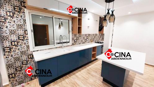 La Soukra Sidi Frej Meubles de cuisine et salle de bain Cuisines Equipes Chantier rabiaa cuisine bleu