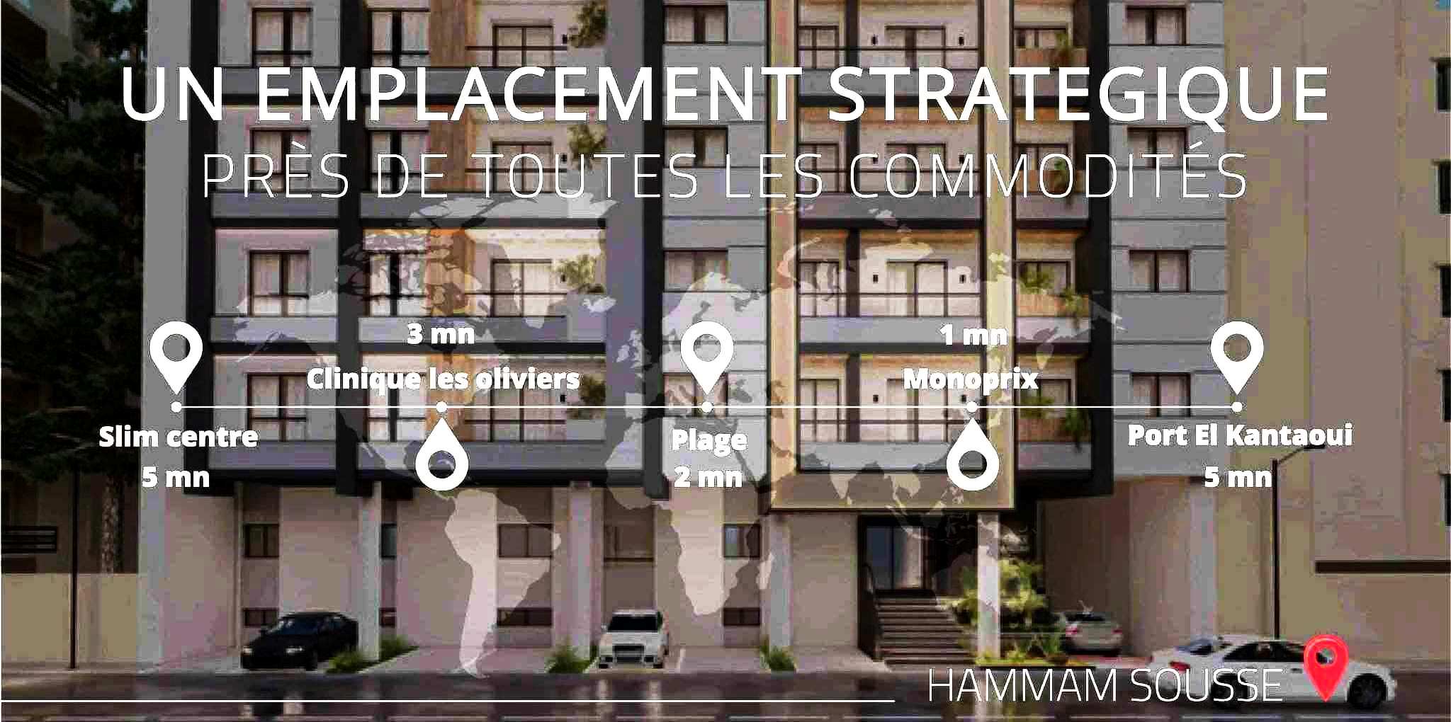 Hammam Sousse Hammam Sousse Vente Appart. 2 pices Directe promoteur deux appartements hammem sousse