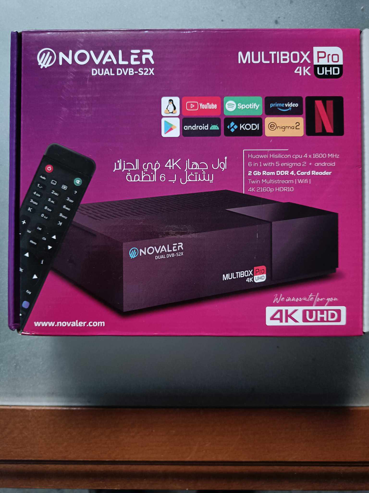 Mannouba Denden Parabole et rcepteur Recepteur numrique Novaler multibox 4k pro