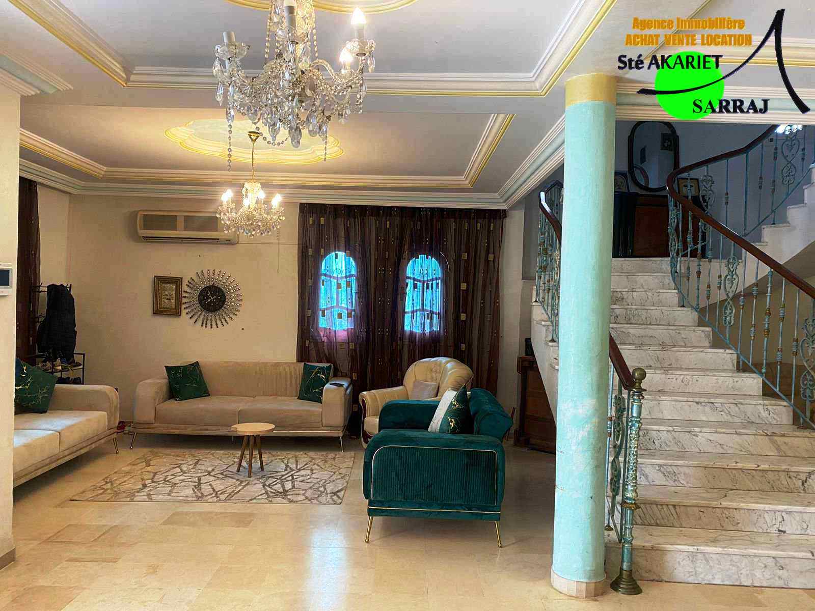 Sousse Jaouhara Sahloul Vente Maisons Spacieux villa style amricain  sahloul 2