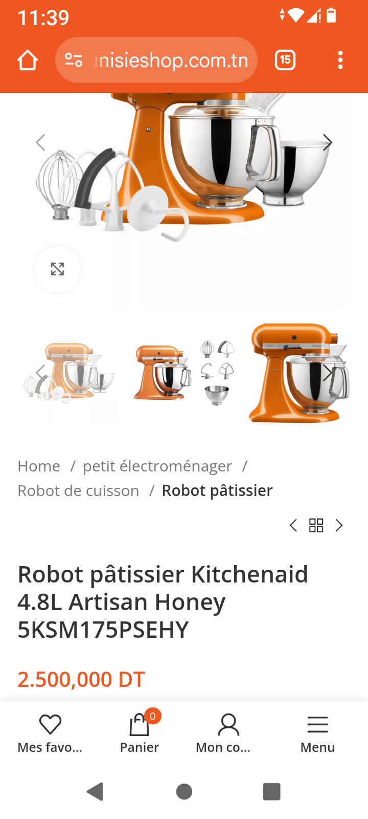 Ain Zaghouan Ain Zaghouan Mixeur, batteur & robot Autre Rebot kitchenaid